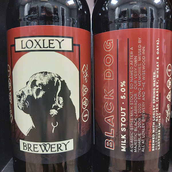 Loxley Black Dog Milk Stout 500ml 5%