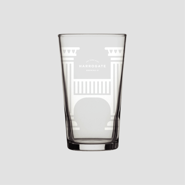 Harrogate Brewery Etched Pint Glass