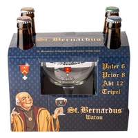 St. Bernardus gift pack 4 x 330ml  plus glass